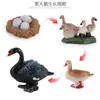 Simulação Transfronteiriça Mini Fazenda Aves Galinha Pato Ganso Vaca Ouro Animal Pequeno Modelo em Miniatura Ornamentos de Mesa de Areia Atacado