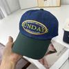 Corea del Sur Bordado de letras SUNDAY color de contraste Gorra de béisbol de mezclilla Versátil para las Cuatro Estaciones Celebridad de Internet casual Protector solar con visera