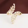 Anillo Abierto Personalizado con Forma de Mariposa y Circonia de Colores para Mujer, Versátil Anillo de Dedo Índice de Cobre Puro con Forma de Pluma, Venta Caliente Transfronteriza