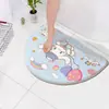 Alfombra de baño de felpa sintética, engrosada y con temática de dibujos animados para uso doméstico, adecuada para dormitorios, absorbente, resistente a las manchas y antideslizante, ideal como felpudo para la entrada del baño