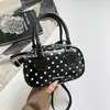 Bolso de lunares estilo coreano, nuevo modelo de verano 2026, bolso cuadrado pequeño dulce y fresco, bolso de hombro y bandolera de moda