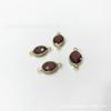 Vidro revestido de cobre 8 * 10mm oval superfície de malha de cristal contas em forma de ovo biela dupla pendurada acessórios de jóias DIY