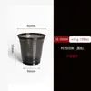 Vaso desechable negro para café helado con tapa, vaso de PET para bebidas frías, latte, té de leche espesado para llevar con logotipo