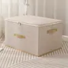 Caja de Almacenamiento Plegable Rayada Transfronteriza para Ropa, Caja Organizadora de Gran Capacidad para Edredones, con Cremallera y Tapa, Caja Organizadora de Armario a Prueba de Humedad