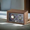 Agitador de relojes vertical para el hogar, doble reloj, enrollador de relojes mecánicos, agitador de relojes automático, puerta lateral con luz ambiental