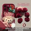 Corrente de Pelúcia de Natal Shirley Rose para Capa de Celular Apple 16 15Pro Cobertura Total Resistente a Quedas 14 Fofa 7/8