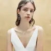 Moda Nicho Chapado en Cobre Oro Real de 18 Quilates Incrustado Citrino Natural Aguamarina Bola de la Suerte Buena Suerte Pequeña Cuenta de Oro Collar