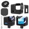 Funda Protectora de Silicona para GoPro Hero, Película Templada, Cubierta de Lente, Carcasa Protectora, Cubierta Lateral de Batería, Yama Transfronterizo