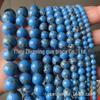 Nova concha azul médio contas soltas atacado diy turquesa pedra de concha marinha conta redonda joias