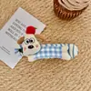 Nuevo Lindo y Adorable Tela de Tomate a Cuadros Cachorro Rayado Dulce Perezoso Pin Fresco Dulce Estilo Universitario Cabello