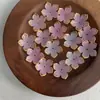 Acrílico 23mm Dos Tonos Estampado en Oro Flor de Cinco Pétalos DIY Hecho a Mano Gradiente Pétalo de Flor de Cerezo Pasador de Pelo Accesorio para el Cabello Accesorios de Cuentas Sueltas