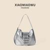 Estilo Dulce y Picante Versión Alta Bolsa de Motocicleta Moda Nicho para Mujer Bolso Cruzado de PU Combinable Nicho Verano Bolso de Hombro para Desplazamiento