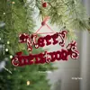 Decorações de Natal Veludo Borgonha Pendentes Guirlanda de Natal Laço Placa de Alce Enfeites de Árvore de Natal