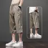 Shorts Masculino Casual de Verão Finos, Largos e Modernos, Calças 7/8, Duráveis, Atacado Transfronteiriço