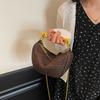 Bolso de Mano Tejido de Paja al por Mayor para Mujer 2025 Nuevo Estilo de Verano Bolso de Hombro con Cadena Bolso Cruzado Versátil Bolso de Mano