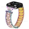 Adecuado para Apple Iwatch10/9/8/7 con Correa de Reloj Inteligente Ultra Metálica de Diamantes en Forma de D de Tres Cuentas de Diamantes