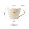 Caneca Amor Personalizada Cor Sob Esmalte Padrão Martelado Em Relevo Xícara de Cerâmica Boca Larga Conjunto de Xícaras Grandes para Café da Manhã