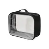 Bolsa Cosmética Transparente de PVC, Neceser de Gran Capacidad, Bolsa de Almacenamiento para Fitness y Natación, Bolsa Cuadrada Pequeña para Viajes de Negocios, Impermeable