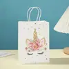 Bolsa de Tote de Sirena Impresa para Fiesta Publicitaria de Papel Kraft Bolsa para Empaque de Ropa de Pony Bolsa de Regalo Bolsa de Tienda