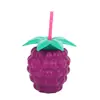 Nuevo Vaso de Plástico PP Desechable con Forma de Piña para Bebidas de Verano en la Playa Botella para Jugos Fiesta Forma de Fruta Vaso de Agua