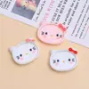 Plato de Gato de Dibujos Animados Juguete de Comida Lindo Hecho a Mano Accesorios de Joyería DIY Resina de Pegamento de Crema Pequeños Accesorios Material para Pasador de Pelo