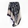Pañuelo de Seda Clásico Paisley Europeo y Americano para Mujer, Pañuelo de Cabeza Versátil de Moda Imitación Seda, Bufanda Cuadrada de 90cm, Venta al por Mayor Transfronteriza