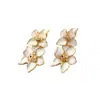 Brincos de Flor com Óleo Pingado Estilo Férias de Verão Transfronteiriços High-End Nicho Luxo Leve Acessórios Pingentes de Brinco Pétala Praia de Verão