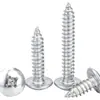 Tornillos Autorroscantes de Acero Inoxidable 304 No Estándar de Cabeza Plana Grande de Cruz Ta Tornillos de Cabeza Redonda Tipo Champiñón Paraguas M2.9M3.5M3.9