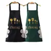 Delantal para Cocina Casera, Impermeable y a Prueba de Aceite, Limpiable con Paño, Delantal de Media Longitud de Aspecto Elegante para Mujer para Cocinar, con Espacio para Imprimir Logo