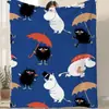 Manta de Franela Estampada Digital de Gran Venta, Manta de Oficina para Todas las Estaciones, Manta Gruesa de Dibujos Animados para Aire Acondicionado