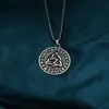 Anillo de Moda Trendy Letra Símbolo Vikingo Collar Joyería