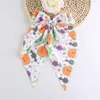 Pinza de Pato con Cinta Larga Estampado de Halloween Transfronterizo para Niñas, Pinza de Tela Grande Versátil para el Cabello