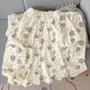 Fábrica de Origen Set de Tres Piezas Nube de Algodón Cuello Redondo Lunares Piel de Elefante Amigable Manga Corta Pijama Conjunto de Ropa para el Hogar