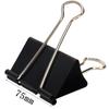 Clip de cola larga extra grande de 75 mm clip financiero negro clip para documentos y facturas clip de cola de milano extragrande de 3,8 cm