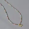 Collar Colgante de Unicornio Pony con Cuentas de Piedra Real Imitación Perla Dulce Dopamina Colorido Diseño de Nicho Japonés y Coreano para Mujeres
