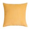 Almohada de pana a rayas de color liso, estilo nórdico, cojín de felpa simple, funda de almohada para sofá de sala de estar y hogar