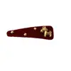 Pinza para el pelo de lana roja con diseño de poni y estrella de Año Nuevo para mujer, diseño dulce y único, herramienta para arreglar el flequillo para mujer