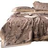 Juego de edredón de verano de cuatro piezas de Tencel 80 de alta gama, lavable a máquina, de seda fría, fresco y sedoso, con aire acondicionado, edredón fino de verano.