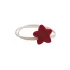 Otoño e Invierno Vintage Rojo Año Nuevo Accesorios para el Cabello Anillo para el Cabello Estrella de Amor para Mujer Terciopelo Rojo Combinable Cuerda para Moño Cuerda para el Cabello