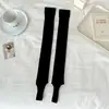 Calcetines sin pie a rayas verticales estilo ballet para mujer, Rodilleras finas de color sólido estilo Ins para primavera y verano, protección solar para habitaciones con aire acondicionado, Cubre calcetines de baile