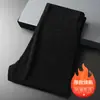 Calça casual de veludo de alta qualidade, best-seller transfronteiriça para homens, outono e inverno, forrada com fleece, corte reto solto, calça social casual com stretch