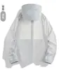 Jaqueta de Proteção Solar Leve, Fresca, Respirável para Homens e Mulheres, Proteção UV para Uso Externo no Verão, Roupa com Capuz de Proteção Solar de Corte Solto