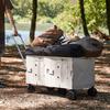 Caja de Almacenamiento Plegable para Picnic de Autocaravana con Puerta Doble Carrito de Camping al Aire Libre Caja de Almacenamiento Extraíble de Gran Capacidad
