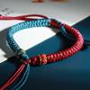 Cuerda de Mano de Nudo de Diamante Guochao Combinación de Colores Semi-terminada DIY Tejida a Mano Joyería Dorada Portátil Cuentas de Transferencia Cuerda de Pulsera No Tejida