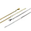 Cadena de Acero Inoxidable Chapada en Oro de 18K Cadena NK Cadena Cubana de Acero de Titanio Joyería de Comercio Exterior Europea y Americana Versátil Hip-hop Cadena para Dama