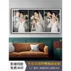 Enquadramento de foto de casamento montado na parede moldura de foto borda estreita personalizado estúdio cabeceira foto de casamento retrato de família crianças 3648