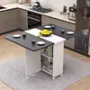Mesa de Comedor Plegable para Hogar Apartamento Pequeño Mesa de Comedor Multifuncional Rectangular Redonda Simple Fácil de Extender y Extraíble