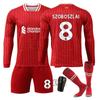 2425 Liverpool Principal No. 11 Salah Conjunto de Jersey de Manga Larga 3 Endo Airlines 9 Firmino No. 8 Jersey de Fútbol