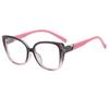 Nuevas gafas de moda con montura grande, estilo ojo de gato, con espejo plano, personalizadas, de metal con nicho y costuras de color, antiazul.