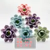Flores de cerámica caladas a mano con esmalte de color a alta temperatura de Jingdezhen, decoraciones de flores de rosa, loto y peonía puramente hechas a mano